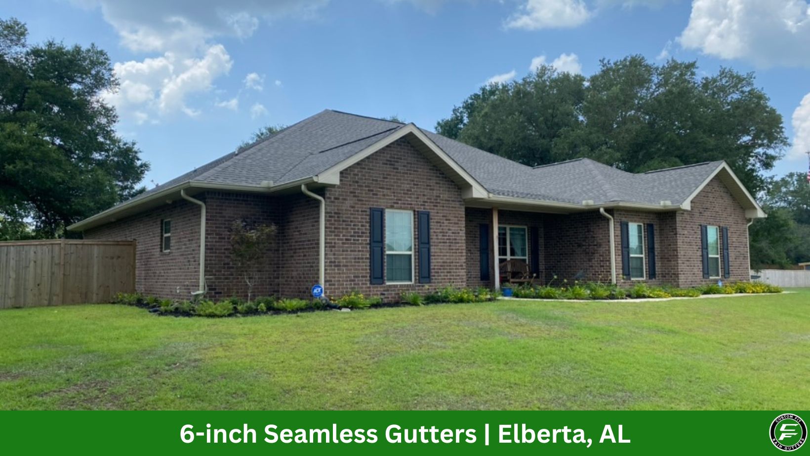 6-inch seamless gutter installation in Elberta, AL