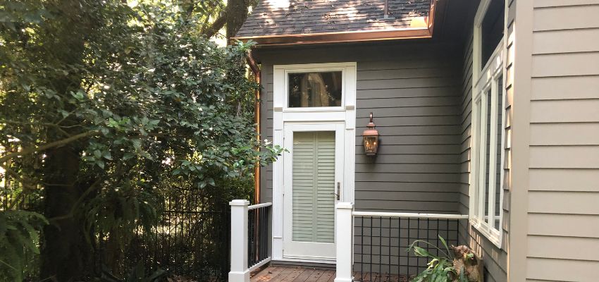 K Style Copper Gutters and Round Downspouts in Daphne AL